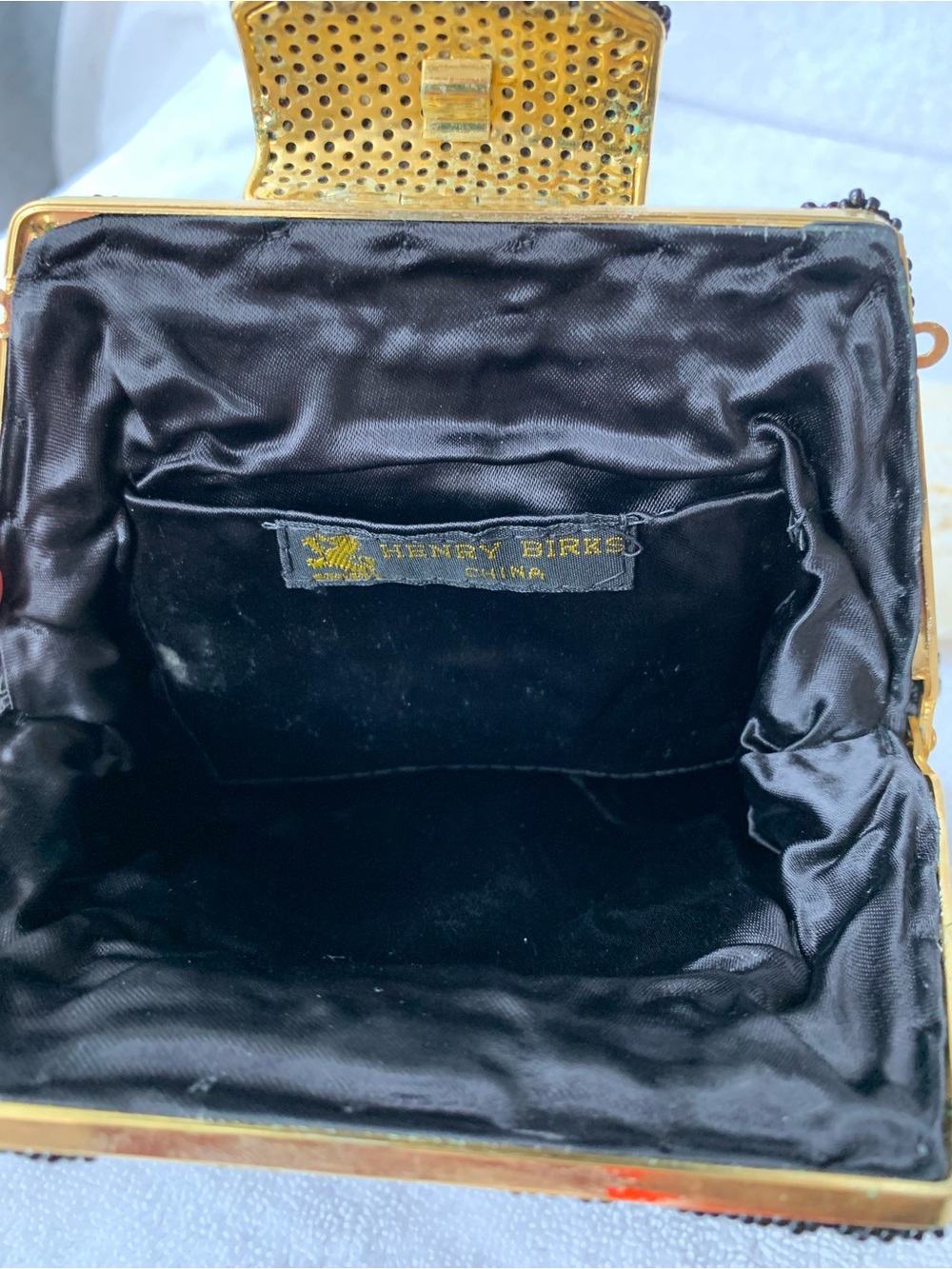 Vintage Henry Birks Beaded Art Deco Evening Clutch, no strap - Picture 9 of 14